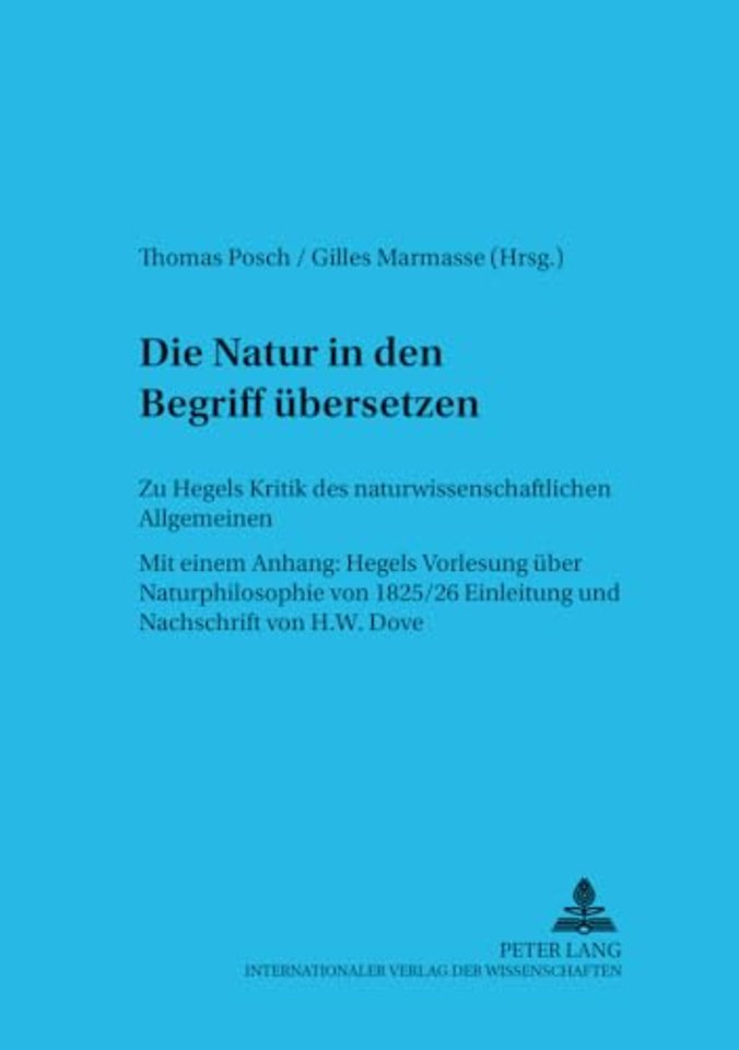 Die Natur in den Begriff uebersetzen