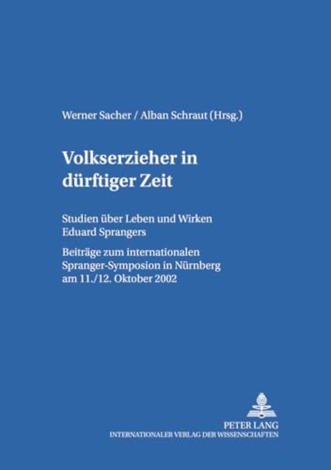 Volkserzieher in Duerftiger Zeit