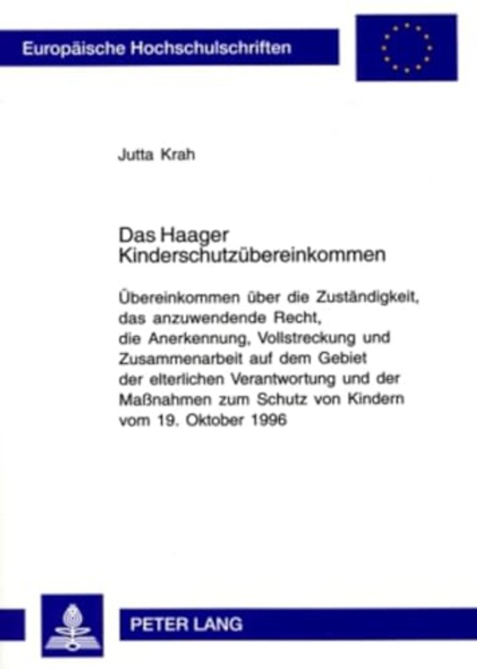 Das Haager Kinderschutzuebereinkommen