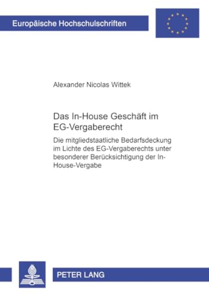 Das In-House Geschaeft Im Eg-Vergaberecht