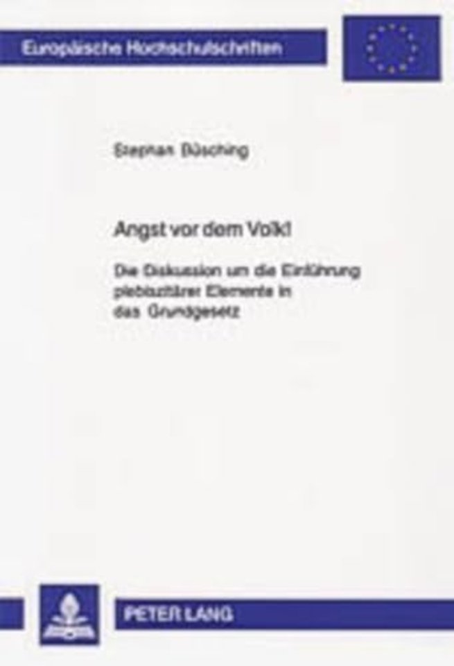 Angst VOR Dem Volk!