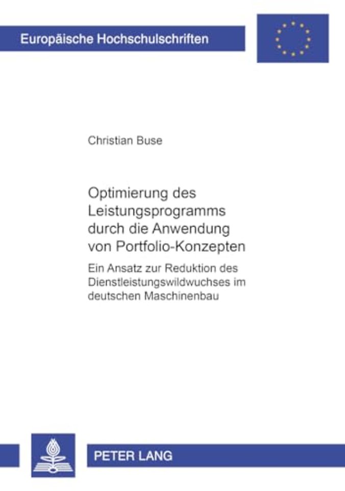 Optimierung Des Leistungsprogramms Durch Die Anwendung Von Portfolio-Konzepten