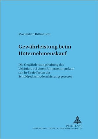 Gewaehrleistung Beim Unternehmenskauf