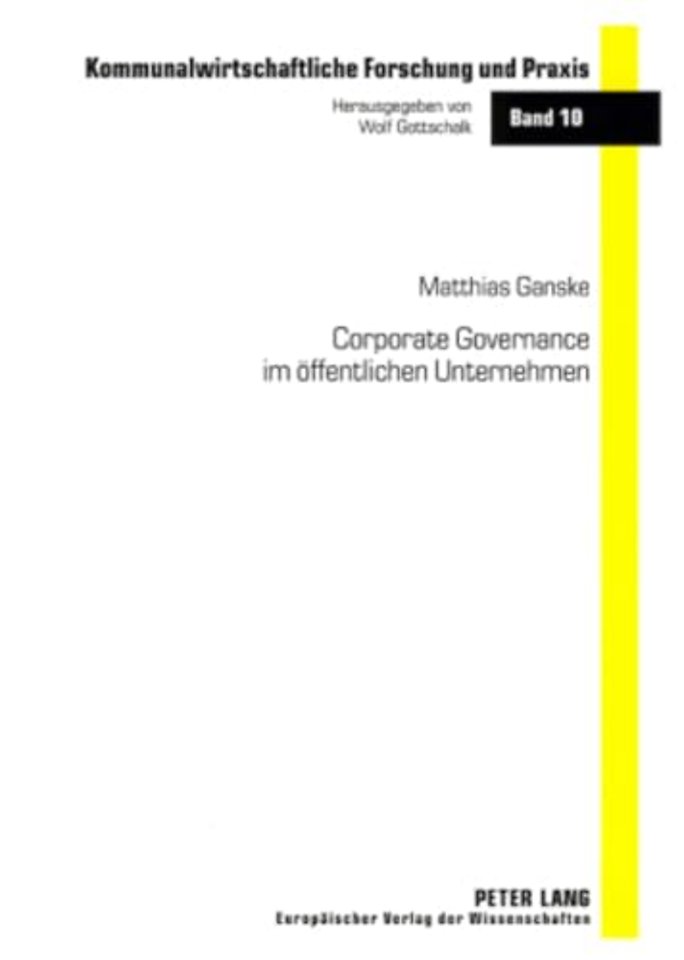 Corporate Governance Im Oeffentlichen Unternehmen