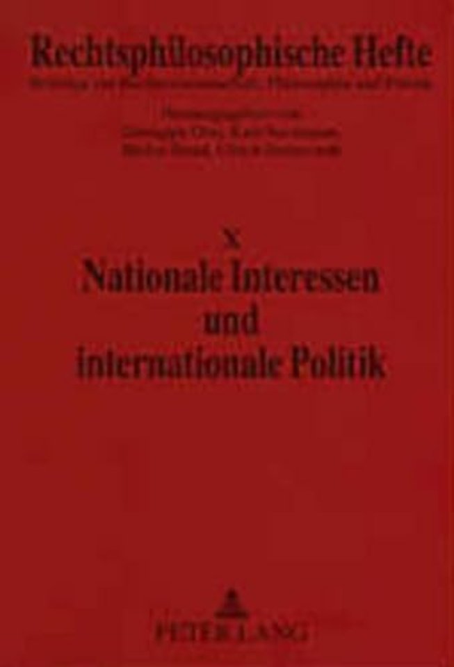Nationale Interessen Und Internationale Politik