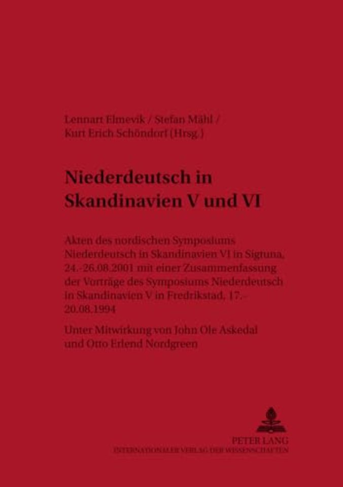 Niederdeutsch in Skandinavien V Und VI