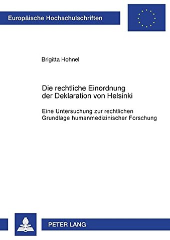 Die rechtliche Einordnung der Deklaration von Helsinki