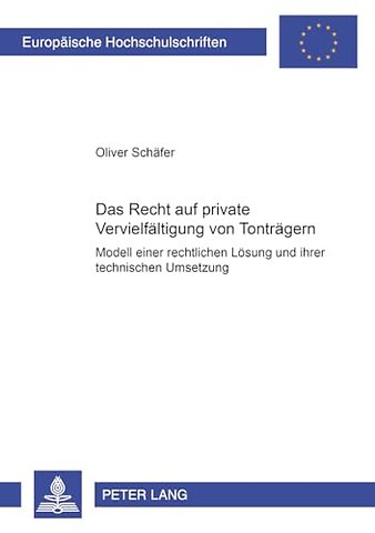 Das Recht Auf Private Vervielfaeltigung Von Tontraegern