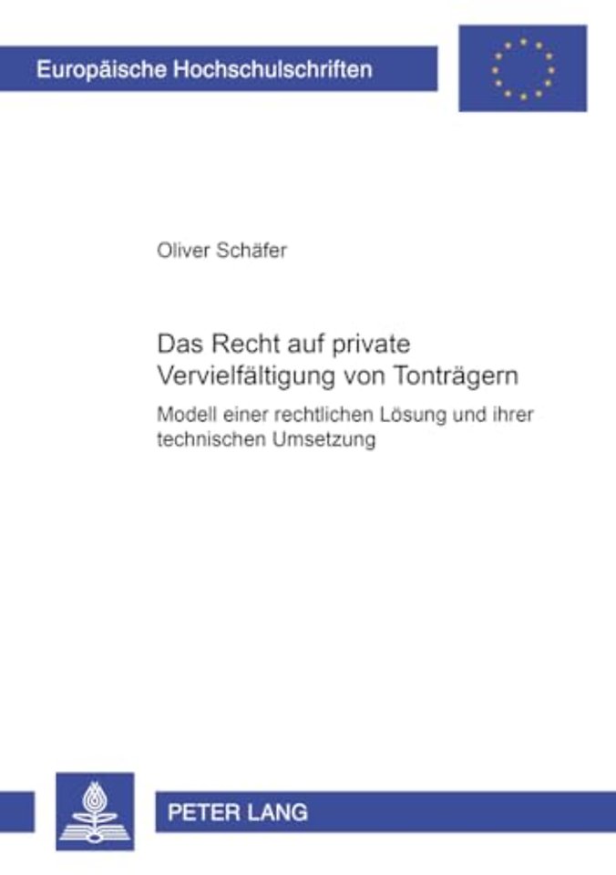 Das Recht Auf Private Vervielfaeltigung Von Tontraegern