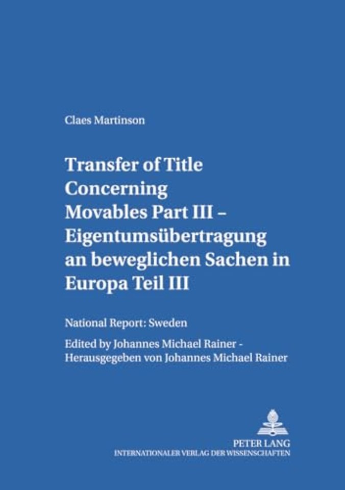 Transfer of Title Concerning Movables