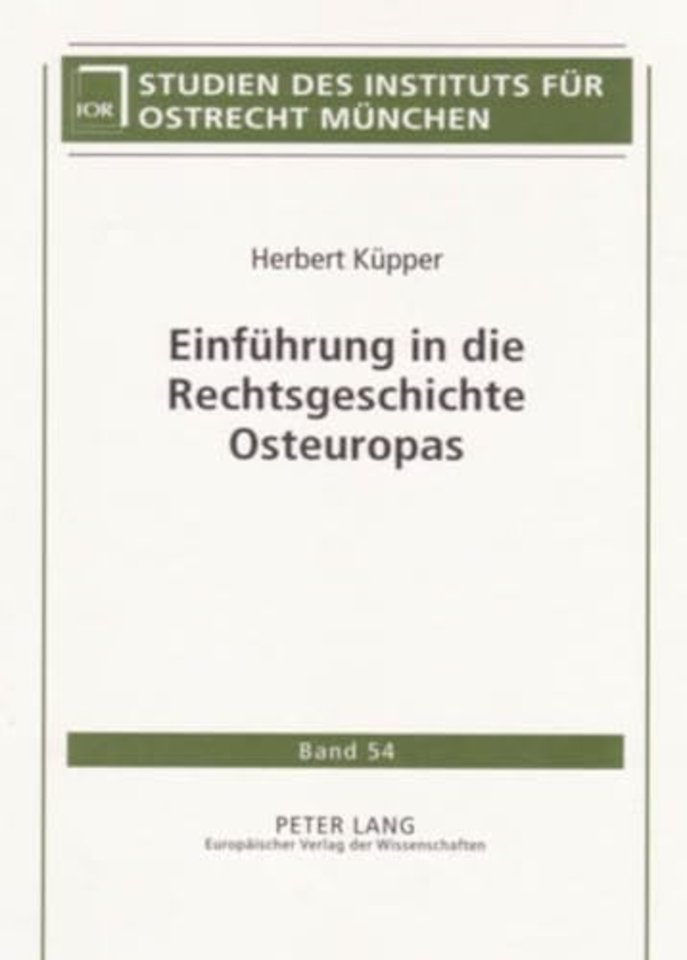 Einfuehrung in Die Rechtsgeschichte Osteuropas