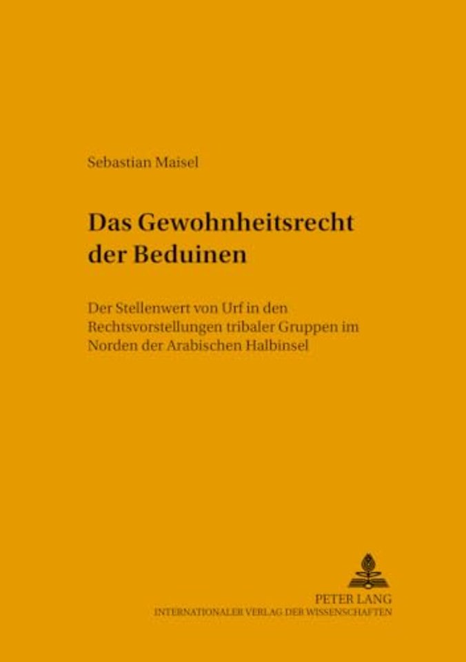 Das Gewohnheitsrecht Der Beduinen