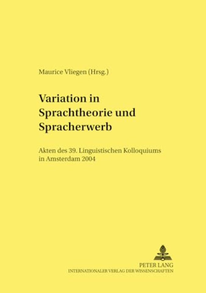 Variation in Sprachtheorie und Spracherwerb