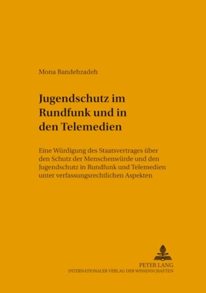Jugendschutz Im Rundfunk Und in Den Telemedien
