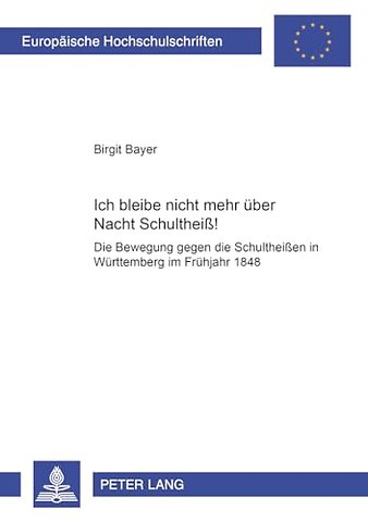 Ich Bleibe Nicht Mehr Ueber Nacht Schultheiss!