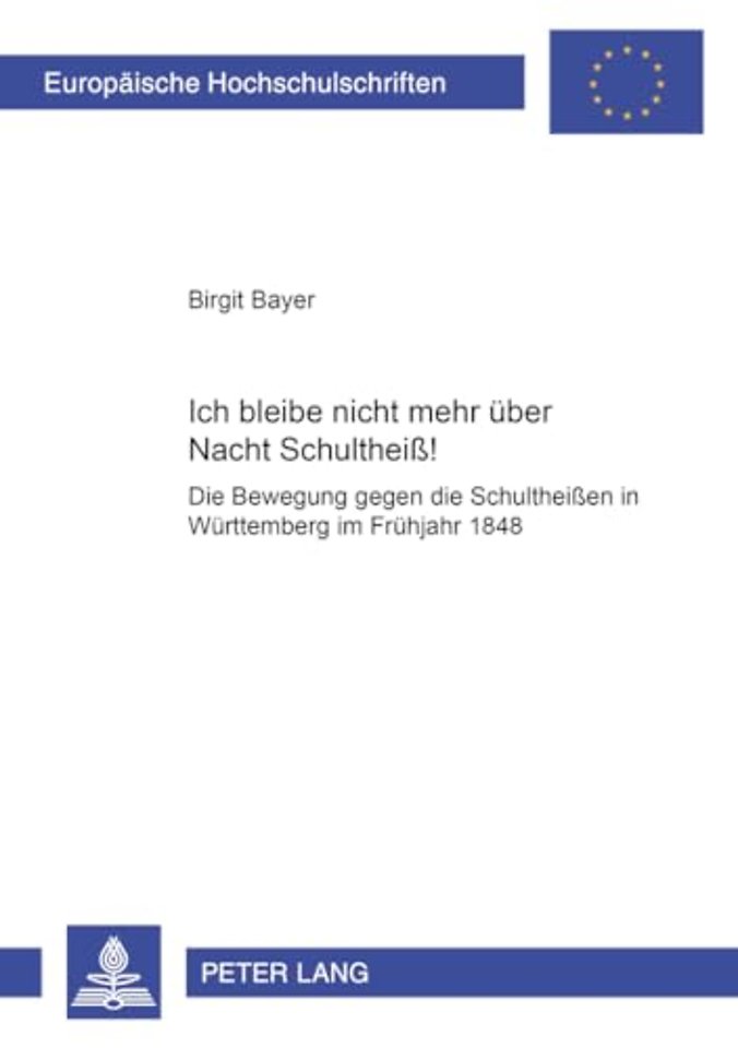 Ich Bleibe Nicht Mehr Ueber Nacht Schultheiss!