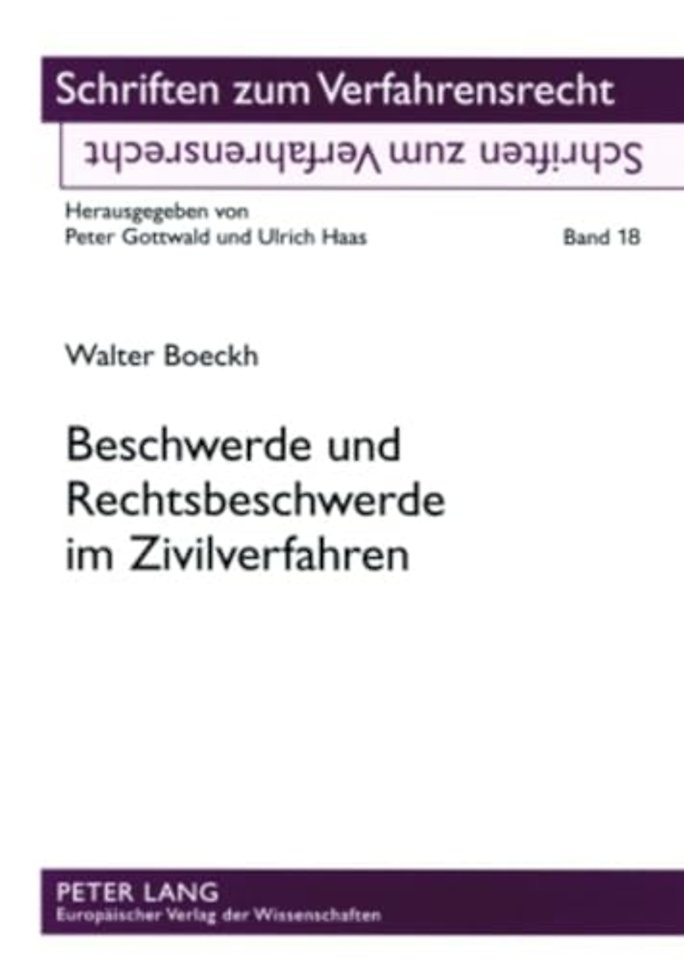 Beschwerde und Rechtsbeschwerde im Zivilverfahren