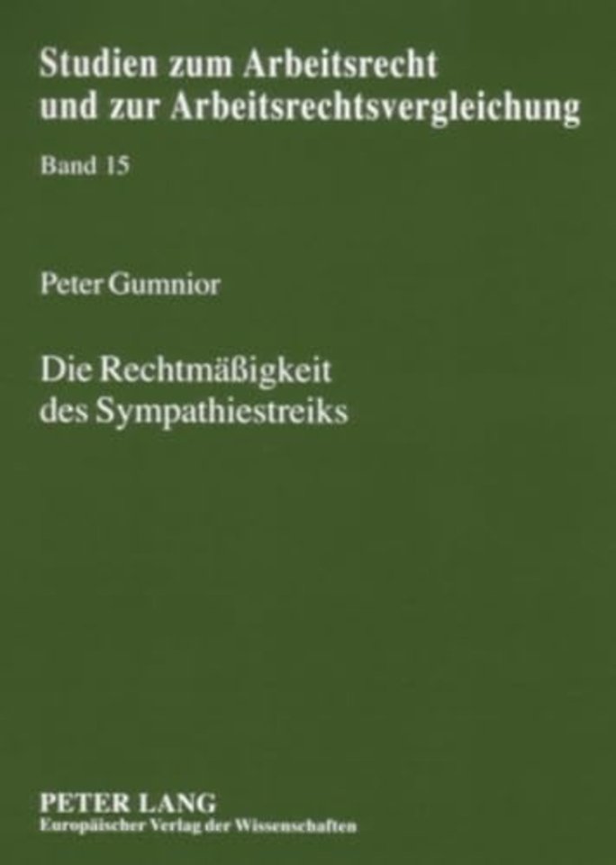 Die Rechtmaeßigkeit Des Sympathiestreiks