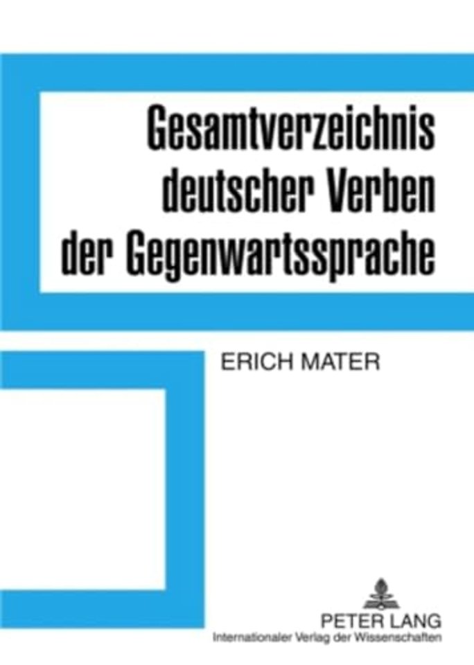 Gesamtverzeichnis Deutscher Verben Der Gegenwartssprache