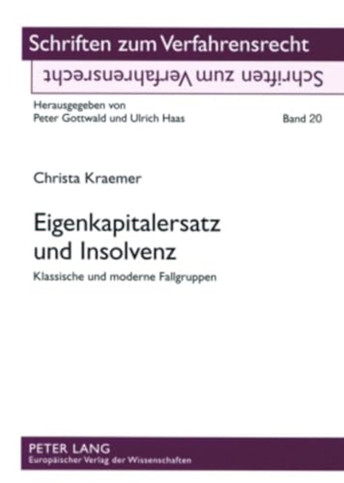 Eigenkapitalersatz Und Insolvenz