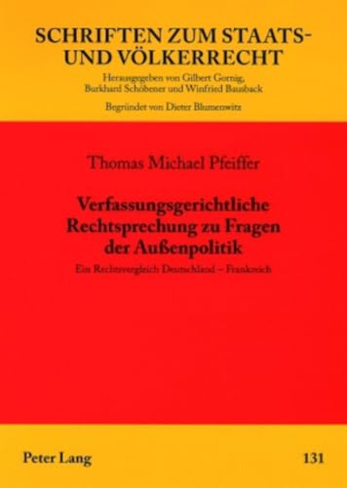 Verfassungsgerichtliche Rechtsprechung Zu Fragen Der Aussenpolitik