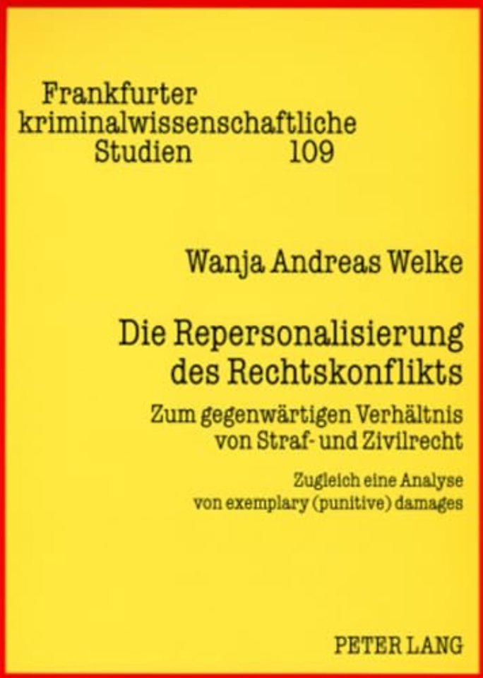Die Repersonalisierung Des Rechtskonflikts
