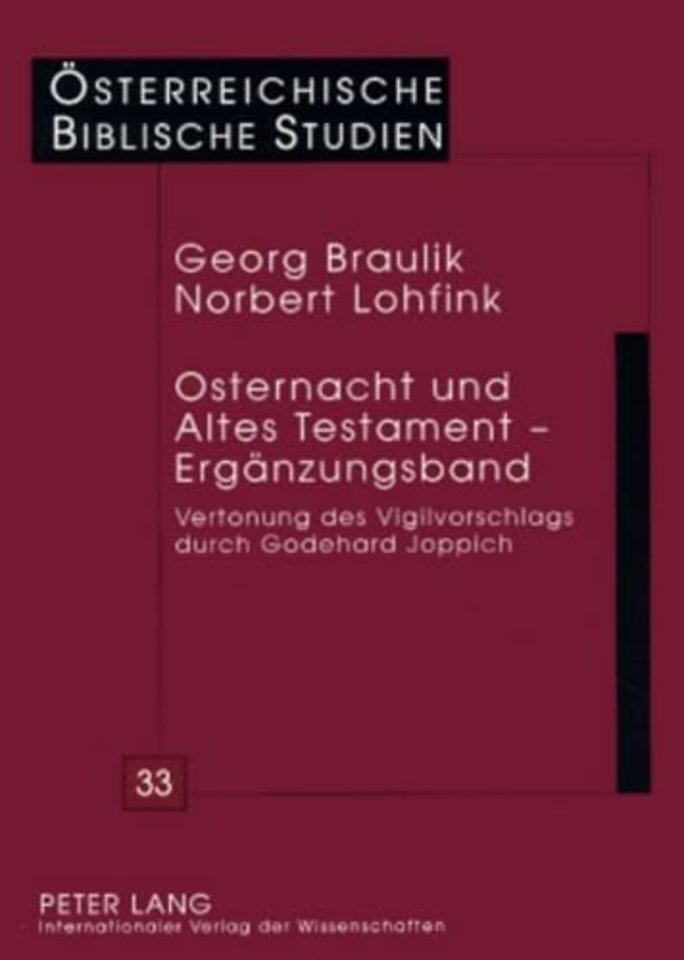 Osternacht Und Altes Testament - Ergaenzungsband