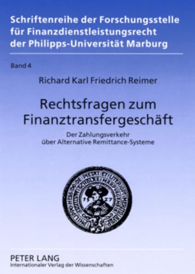 Rechtsfragen Zum Finanztransfergeschaeft