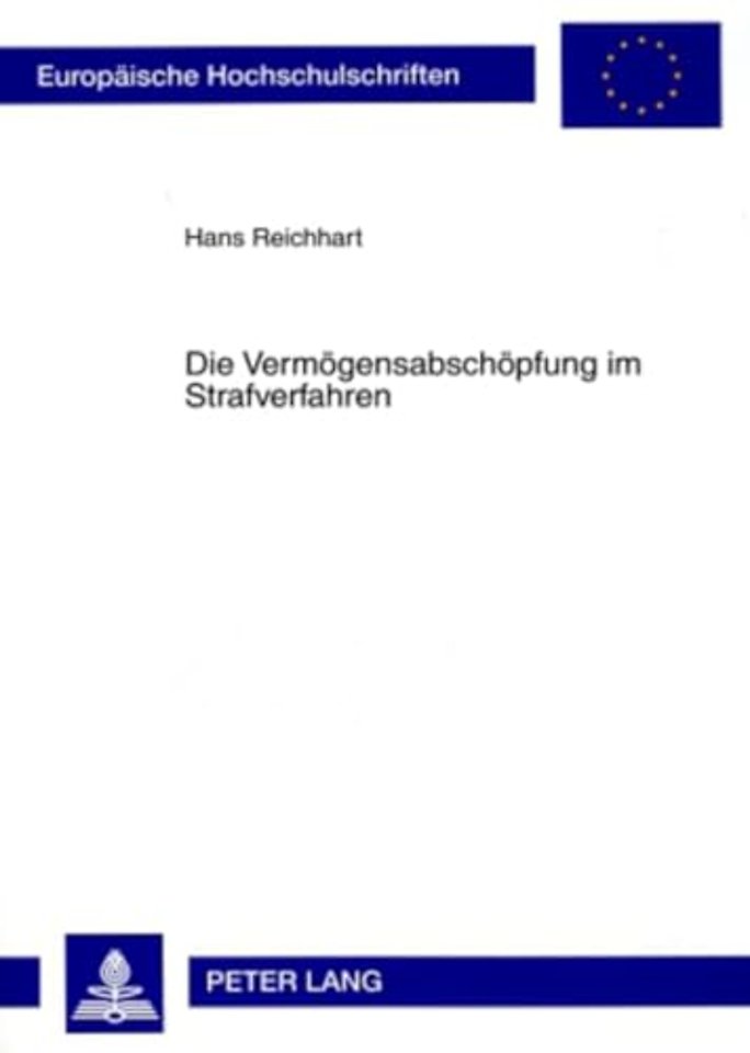 Die Vermoegensabschoepfung Im Strafverfahren