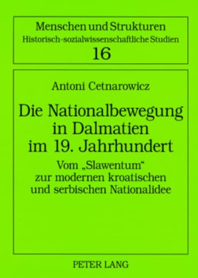 Die Nationalbewegung in Dalmatien Im 19. Jahrhundert