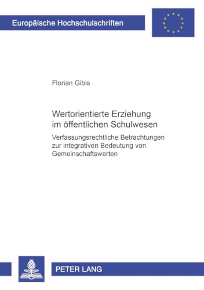 Wertorientierte Erziehung Im Oeffentlichen Schulwesen