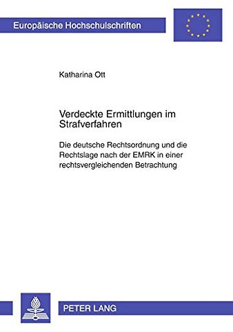 Verdeckte Ermittlungen Im Strafverfahren