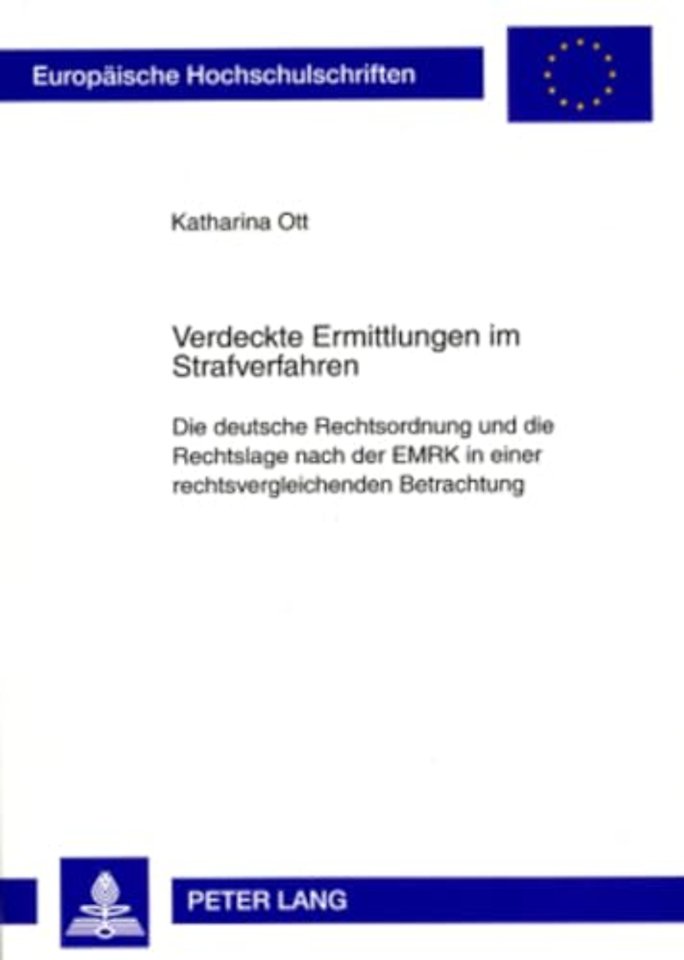 Verdeckte Ermittlungen Im Strafverfahren