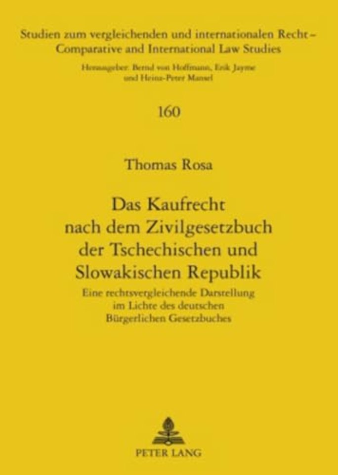 Das Kaufrecht Nach Dem Zivilgesetzbuch Der Tschechischen Und Slowakischen Republik