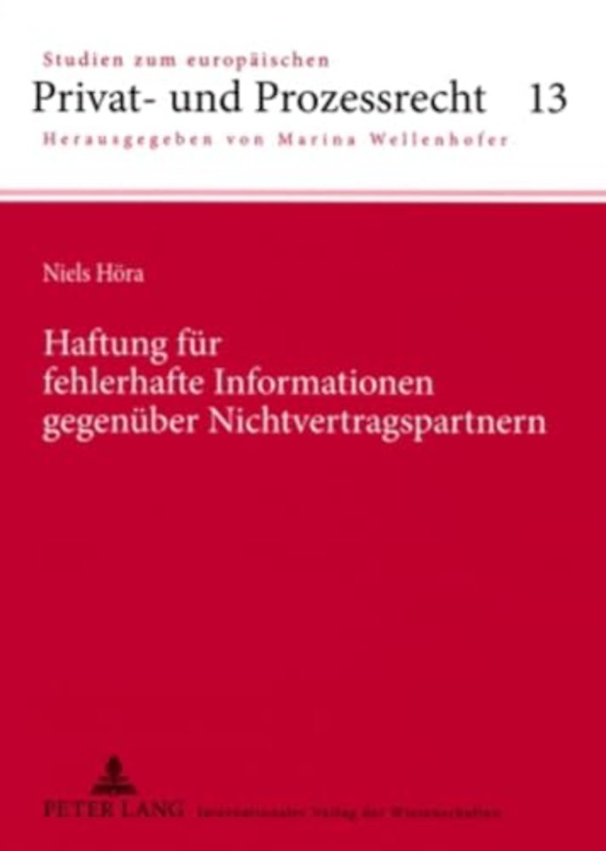 Haftung Fuer Fehlerhafte Informationen Gegenueber Nichtvertragspartnern