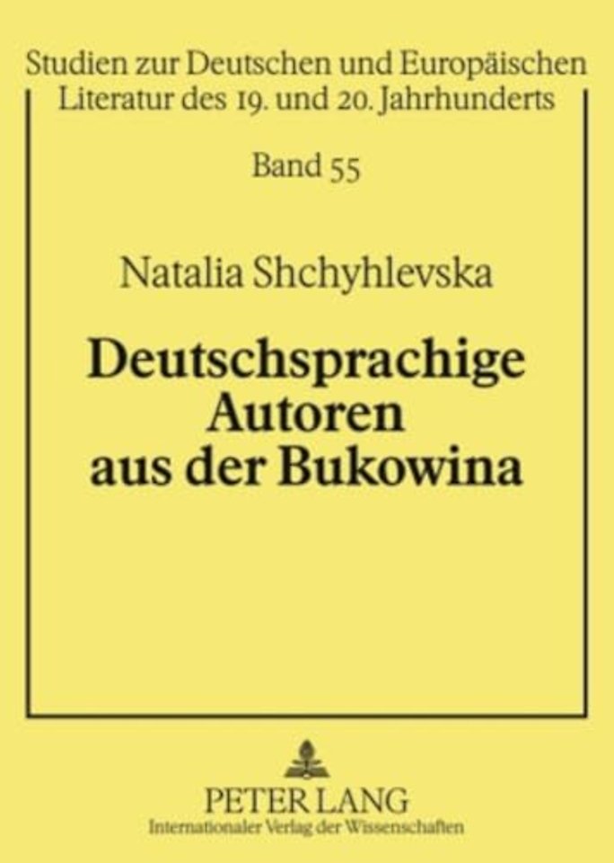 Deutschsprachige Autoren Aus Der Bukowina