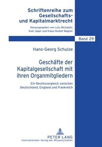 Geschaefte Der Kapitalgesellschaft Mit Ihren Organmitgliedern
