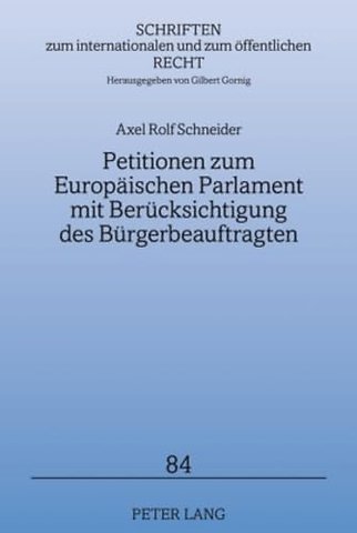 Petitionen Zum Europaeischen Parlament Mit Beruecksichtigung Des Buergerbeauftragten