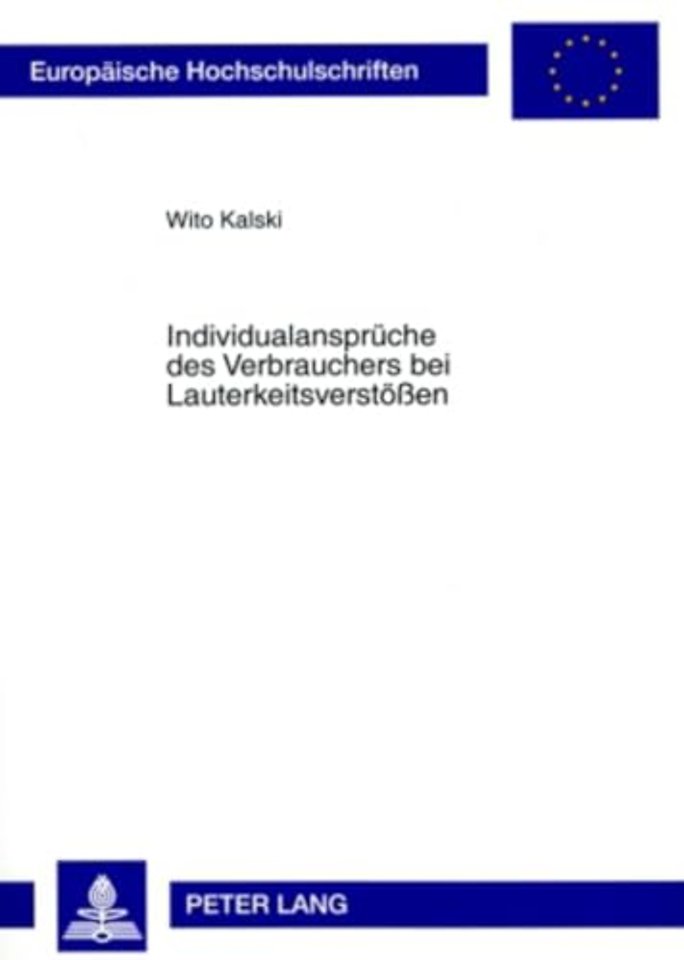 Individualansprueche Des Verbrauchers Bei Lauterkeitsverstoeßen