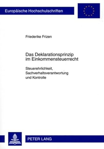 Das Deklarationsprinzip Im Einkommensteuerrecht