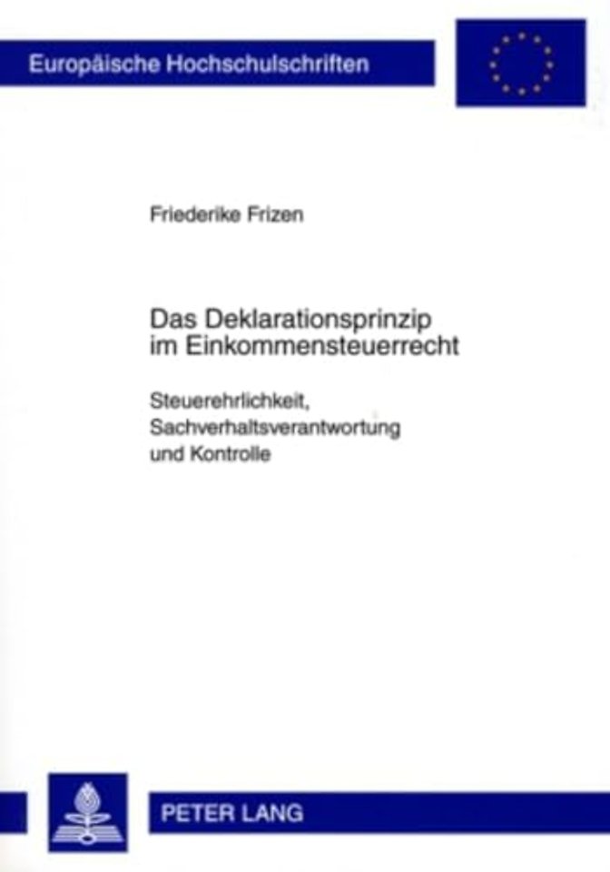 Das Deklarationsprinzip Im Einkommensteuerrecht