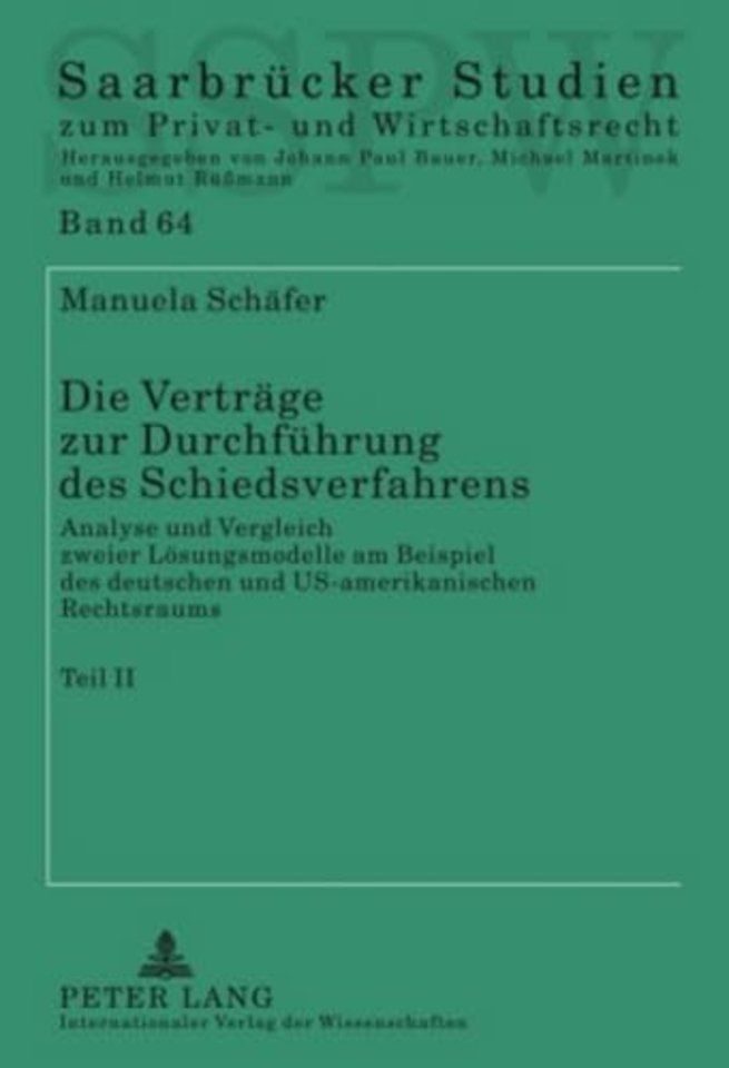 Die Vertraege Zur Durchfuehrung Des Schiedsverfahrens
