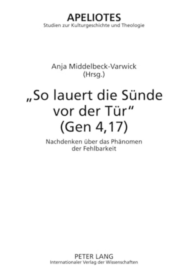 So Lauert Die Suende VOR Der Tuer (Gen 4,17)