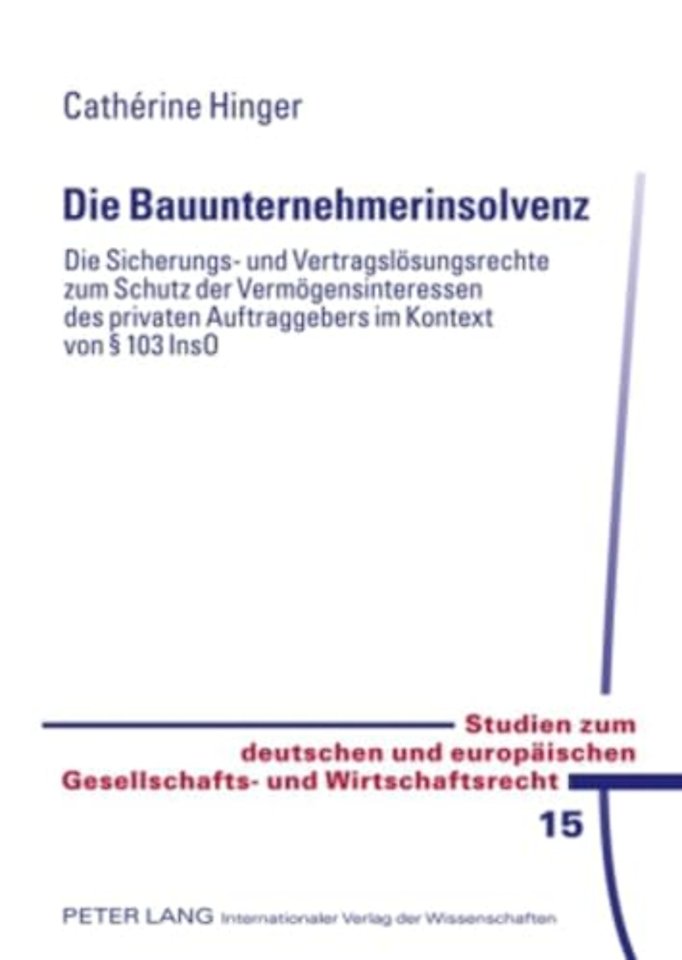 Die Bauunternehmerinsolvenz