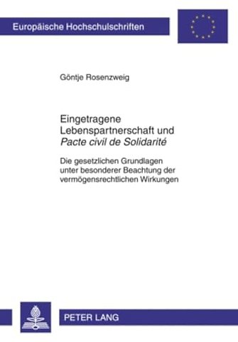 Eingetragene Lebenspartnerschaft Und «Pacte Civil de Solidarite»