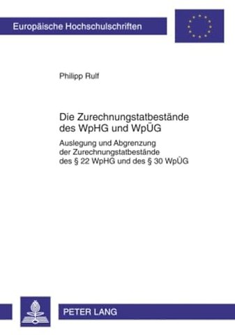Die Zurechnungstatbestaende Des Wphg Und Wpueg
