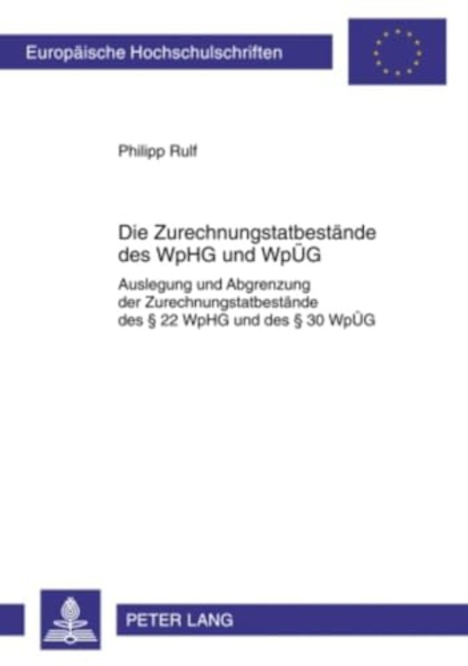 Die Zurechnungstatbestaende Des Wphg Und Wpueg