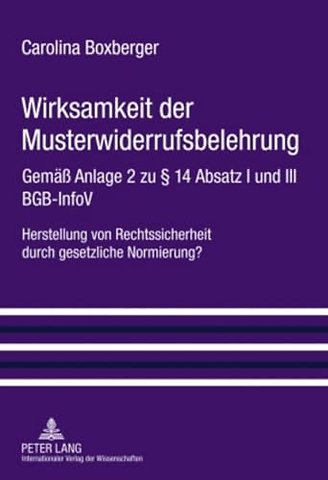 Wirksamkeit Der Musterwiderrufsbelehrung