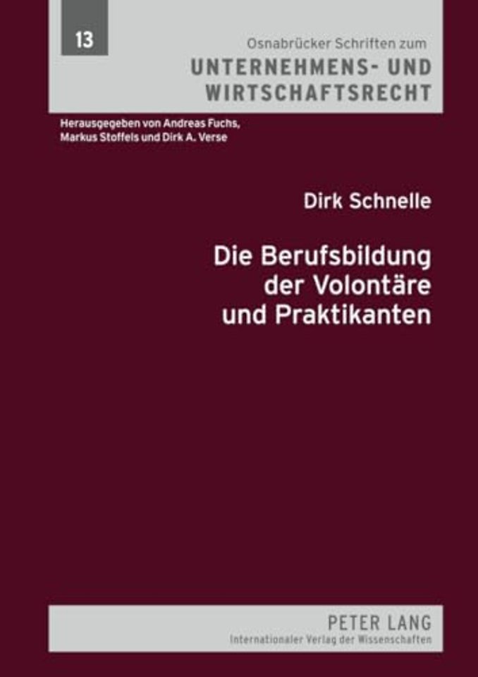 Die Berufsbildung Der Volontaere Und Praktikanten