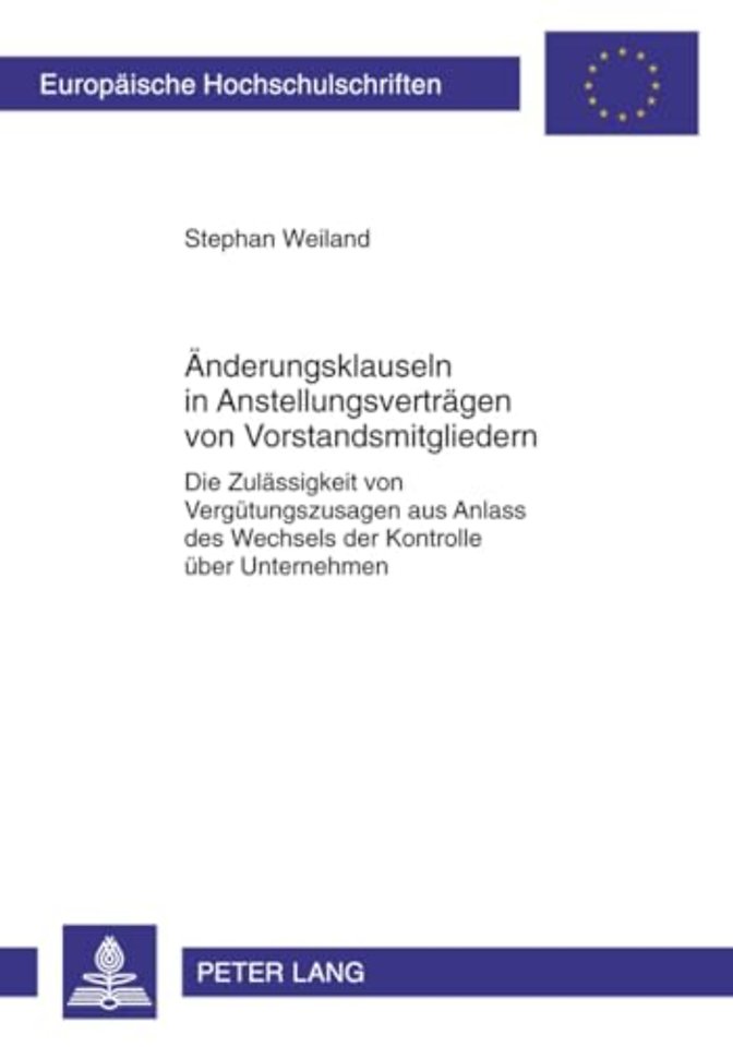 Aenderungsklauseln in Anstellungsvertraegen Von Vorstandsmitgliedern